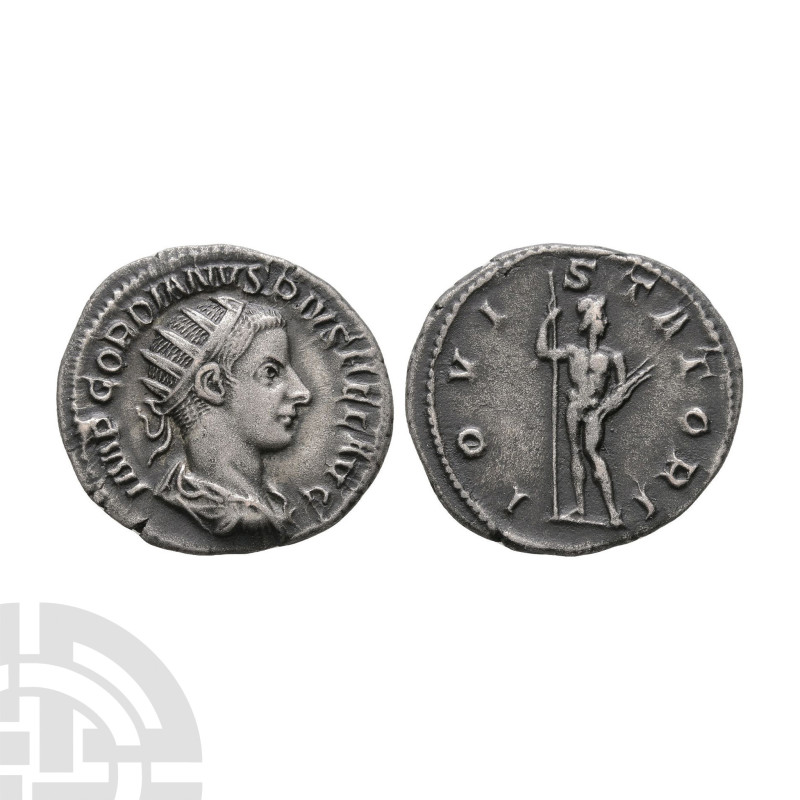 3rd century A.D. Obv: IMP GORDIANVS PIVS FEL AVG, radiate draped bust right. Rev...