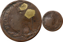 Undated (ca. 1652-1674) St. Patrick Farthing. Martin 9b.1-Fc.8, W-11500. Rarity-7. Copper. Annulets and Sideways 8 Below King. Good-4 (PCGS).
63.4 gr...