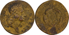 1722 Rosa Americana Halfpenny. Martin 2.1-B.1, W-1218. Rarity-4. D:G:REX / ROSA AMERI. UTILE DULCI. EF Details--Corrosion Removed (PCGS).
58.6 grains...