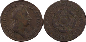 1722 Rosa Americana Penny. Martin 2.1-A.1, W-1256. Rarity-5. VTILE DVLCI. Fine Details--Environmental Damage (PCGS).
114.2 grains.
PCGS# 905597. NGC...