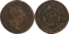 1722 Rosa Americana Penny. Martin 2.10-C.2, W-1264. Rarity-5. UTILE DULCI. VG Details--Excessive Corrosion (PCGS).
110.9 grains.
PCGS# 905658. NGC I...