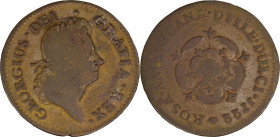 1722 Rosa Americana Penny. Martin 2.23-C.6, W-1264. Rarity-4. UTILE DULCI. Good Details--Edge Damaged (PCGS).
115.4 grains.
PCGS# 905676. NGC ID: 2A...
