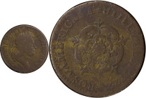 1722 Rosa Americana Penny. Martin 2.36-D.8, W-1268. Rarity-4. UTILE DULCI. Good-6 (PCGS).
111.0 grains.
PCGS# 905693. NGC ID: 2ASP.
From the Sydney...
