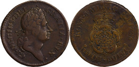1723 Rosa Americana Penny. Martin 2.5-Eb.1, W-1278. Rarity-4. VF Details--Tooled (PCGS).
117.6 grains.
PCGS# 905646. NGC ID: 2ASR.
From the Sydney ...