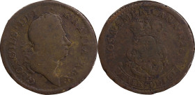1723 Rosa Americana Penny. Martin 2.6-Eb.2, W-1278. Rarity-4. Good-4 (PCGS).
114.9 grains.
PCGS# 905647. NGC ID: 2ASR.
From the Sydney F. Martin Co...