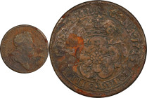 1723 Rosa Americana Penny. Martin 2.24-Eb.7, W-1278. Rarity-4. Fine Details--Excessive Corrosion (PCGS).
124.1 grains.
PCGS# 905677. NGC ID: 2ASR.
...
