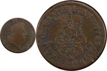 1723 Rosa Americana Penny. Martin 2.26-Eb.8, W-1278. Rarity-5. Fine Details--Environmental Damage (PCGS).
121.3 grains.
PCGS# 905682. NGC ID: 2ASR....