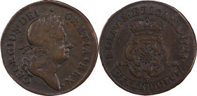 1723 Rosa Americana Penny. Martin 2.31-F.1, W-1282. Rarity-4. VF Details--Scratch (PCGS).
115.6 grains.
PCGS# 905686. NGC ID: 2ASR.
From the Sydney...