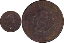 1722 Rosa Americana Twopence. Martin 3.12-C.2, W-1326. Rarity-3. Period After REX. VF Details--Environmental Damage (PCGS).
222.2 grains.
PCGS# 9057...