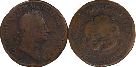 1722 Rosa Americana Twopence. Martin 3.12-C.2, W-1326. Rarity-3. Period After REX. VG Details--Environmental Damage (PCGS).
231.7 grains.
PCGS# 9057...