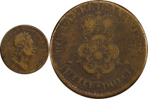1723 Rosa Americana Twopence. Martin 3.5-E.5, W-1334. Rarity-4. Fine Details--Graffiti (PCGS).
200.1 grains.
PCGS# 905716. NGC ID: 2ASZ.
From the S...