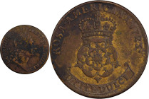 1723 Rosa Americana Twopence. Martin 4.3-F.2, W-1350. Rarity-5. VF Details--Environmental Damage (PCGS).
219.4 grains.
PCGS# 905734. NGC ID: 2ASZ.
...