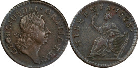 1723 Wood's Hibernia Farthing. Martin 3.18-Bc.5, W-12350. Rarity-4. DEI. GRATIA. REX. EF-40 (PCGS).
PCGS# 920830. NGC ID: F7HN.
From the Sydney F. M...