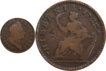 1723/2 Wood's Hibernia Halfpenny. Martin 3.4-Db.1, W-12850. Rarity-3. VG Details--Edge Damaged (PCGS).
110.3 grains.
PCGS# 921397. NGC ID: F7J7.
Fr...