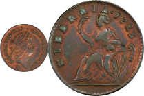 1723 Wood's Hibernia Halfpenny. Martin 4.61-Ha.1, W-12900. Rarity-4. EF Details--Cleaned (PCGS).
115.4 grains.
PCGS# 921260. NGC ID: F7J4.
From the...