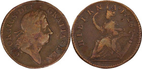1723 Wood's Hibernia Halfpenny. Martin 4.72-Gc.23, W-13120. Rarity-5. VF Details--Environmental Damage (PCGS).
103.4 grains.
PCGS# 920882. NGC ID: F...