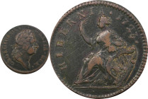 1723 Wood's Hibernia Halfpenny. Martin 4.92-Gc.13, W-13120. Rarity-4. VF Details--Environmental Damage (PCGS).
114.0 grains.
PCGS# 921299. NGC ID: F...