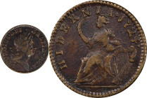 1724 Wood's Hibernia Halfpenny. Martin 4.67-K.3, W-13690. Rarity-2. EF Details--Environmental Damage (PCGS).
116.4 grains.
PCGS# 921283. NGC ID: F7J...