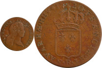 1720-B Demi-Sol au buste enfantin. John Law Issue. Rouen Mint. Gadoury-273, Hodder-2, Anton-Kesse pp. 46-50. Fine-15 (PCGS).
90.5 grains.
PCGS# 8926...