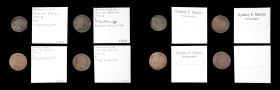 Lot of (4) 1723-Dated Demi-Sol au buste enfantin. John Law Issues. Gadoury-273, Hodder-2, Anton-Kesse pp. 46-50.
Included are: 1723-B Very Good, poro...