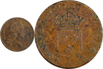 1720-A Sol au buste enfantin. John Law Issue. Paris Mint. Gadoury-276, Hodder-3, Anton-Kesse pp. 46-50. EF Details--Environmental Damage (PCGS).
186....