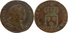 1720/19-AA Sol au buste enfantin. John Law Issue. Metz Mint. Gadoury-276, Hodder-3, Anton-Kesse pp. 46-50. Fine Details--Tooled (PCGS).
176.6 grains....