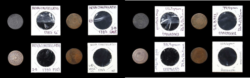 Lot of (4) Nova Constellatio Coppers.
Included are: (2) 1783; and (2) 1785. Gra...