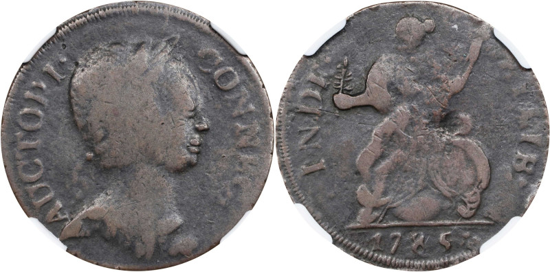 1785 Connecticut Copper. Miller 2-A.4, W-2310. Rarity-5. Bust Right, Roman Head....