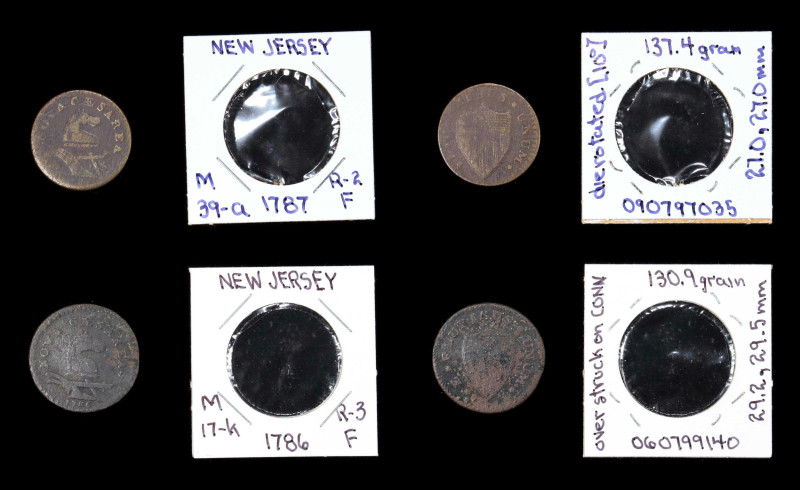 Lot of (2) New Jersey Coppers. Fine.
Included are: 1786 Maris 17-K, environment...