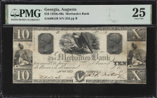 Lot of (3) Augusta, Georgia. Mechanics Bank. 1845-53 $10, $20 & $50. PMG Very Fine 20 to 30.
A trio of Obsoletes issued by the Mechanics Bank of Augu...