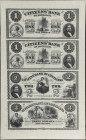 Uncut Sheet of (4). New Orleans, Louisiana. Citizens Bank of Louisiana. 18xx $1-$1-$2-$3. Choice About Uncirculated.
A sheet of Remainders from a pro...