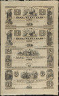 Uncut Sheet of (4). Ann Arbor, Michigan. Bank of Washtenaw. 18xx $1-$1-$2-$3. Choice About Uncirculated.
Hailing from one of the many banks which spr...