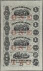 Uncut Sheet of (4). Newton, New Jersey. The Sussex Bank. 18xx $1-$1-$1-$2. Choice About Uncirculated.
An attractive sheet of Remainders which contain...