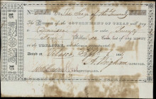 Velasco, Texas. Government of Texas. Treasury Warrant. 1836 $24. Very Fine.
No. 526. A Treasury Warrant dating from the early days of the Republic of...
