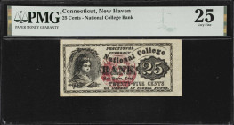 Lot of (3) Mixed Obsoletes. Connecticut & Pennsylvania. ND (ca. 1860-80) 4 Cents, 25 Cents & No Denomination. PMG Very Fine 25 to Choice Uncirculated ...