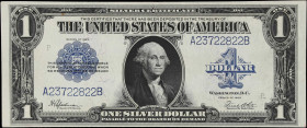 Fr. 237. 1923 $1 Silver Certificate. Choice About Uncirculated.
An attractive and lightly circulated example of this popular type note.
