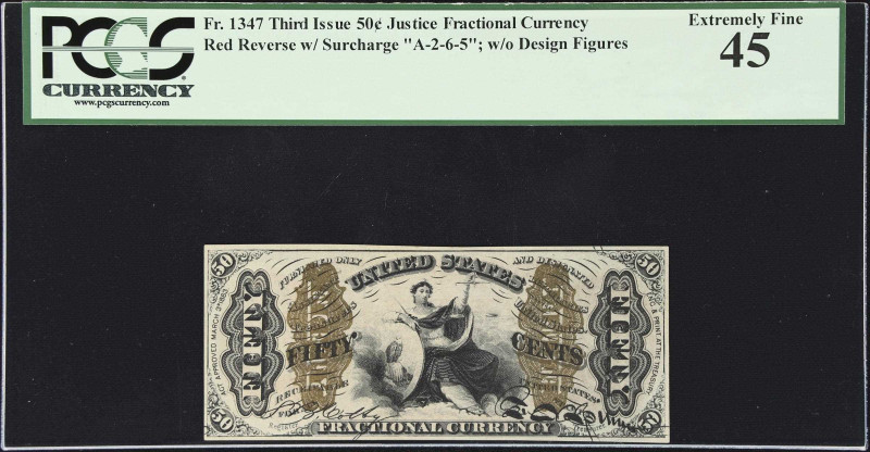 Fr. 1347. 50 Cents. Third Issue. PCGS Currency Extremely Fine 45.
An attractive...