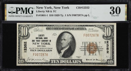New York, New York. 1929 Ty. 1 $10 Fr. 1801-1. Liberty NB & TC. Charter #12352. PMG Very Fine 30.
An evenly circulated note from one of the many prol...
