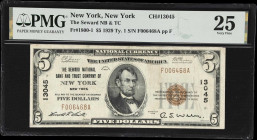 Lot of (2) New York, New York. 1929 Ty. 1 $5 & $20 Fr. 1800-1 & 1802-1. Liberty NB & TC & Seward NB & TC. Charter #12352 & 13045. PMG Very Fine 25.
A...