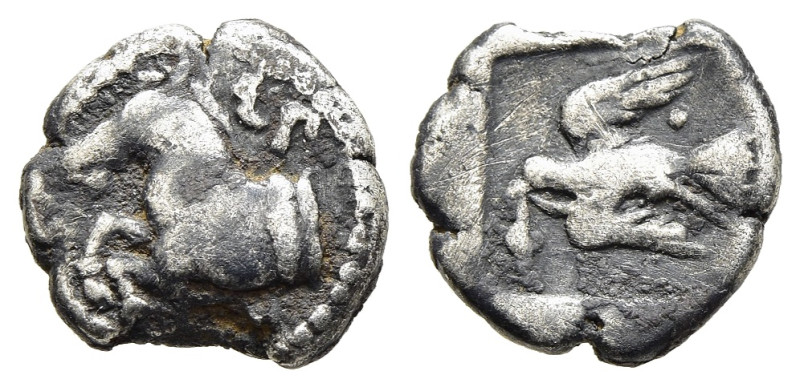 KINGS of THRACE (Odrysian). Sparadokos (Circa 450-440 BC). Diobol.

Obv: ΣΠA for...