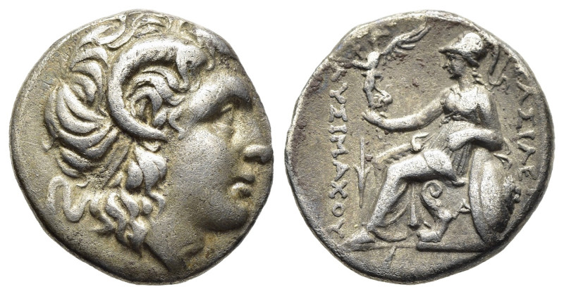 KINGS of THRACE (Macedonian). Lysimachos (305-281 BC). Drachm. Ephesos.

Obv: Di...