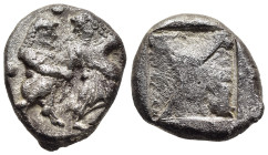 THRACO-MACEDONIAN REGION. Siris. Stater (circa 525-480 BC). Stater.

Obv: Satyr standing right, grasping the right arm of a nymph fleeing to right wit...