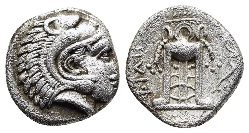 MACEDON. Philippi. Hemidrachm (circa 356-345 BC).

Obv: Head of Herakles to righ...