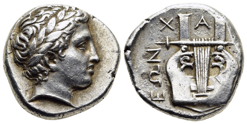 MACEDON. Chalkidian League. Olynthos. Tetradrachm (circa 355-352 BC). Struck und...