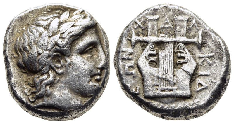 MACEDON. Chalkidian League. Olynthos. Tetradrachm (circa 355-352 BC). Struck und...