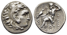 KINGS of MACEDON. Philip III Arrhidaios (323-317 BC). Drachm, struck in the name and types of Alexander III 'the Great'. Lampsakos.

Obv: Head of Alex...