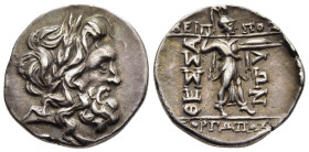 THESSALY. Thessalian League. Stater (2nd-1st centuries BC). Kleippos and Gorgopas, magistrates. 

Obv: Head of Zeus right, wearing laurel wreath.
Rev:...