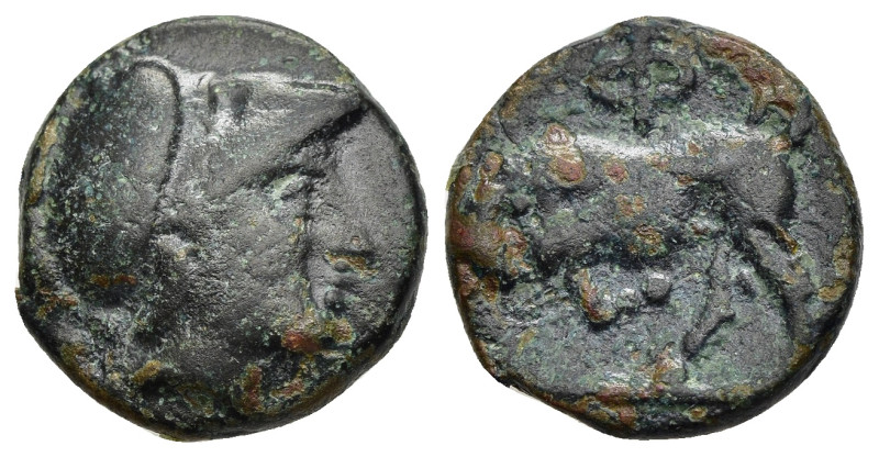 PHLIASIA. Phlious. Ae (circa 350-325 BC). 

Obv: Helmeted head of Athena right.
...