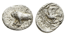 SIKYONIA. Sikyon. Hemiobol (circa 431-400 BC). 

Obv: Lion standing left.
Rev: Dove within olive wreath flying left.

BCD Peloponnesos 208; HGC 5, 247...