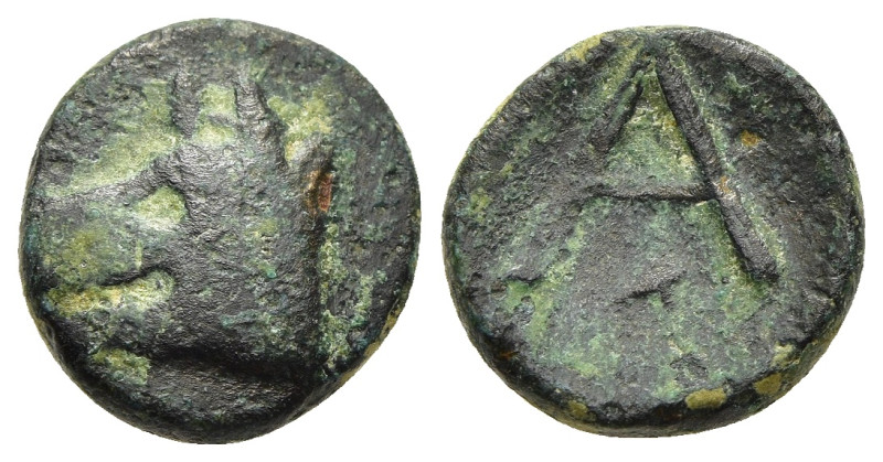 ARGOLIS. Argos. Ae (circa 400-375 BC). 

Obv: Wolf's head left.
Rev: Large A; cl...